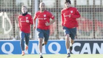 Mikel San Jos&eacute;, durante un entrenamiento.