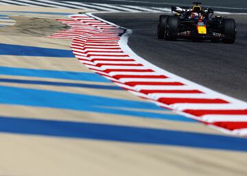 Max Verstappen durante los primeros test de la Fórmula 1 en el Circuito Internacional de Bahréin.