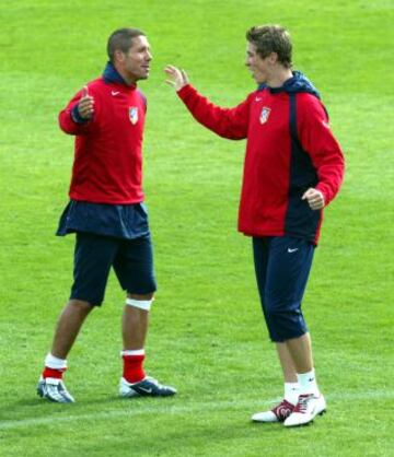 Fernando Torres coincidió en el Atlético con Simeone, actual entrenador del equipo rojiblanco.