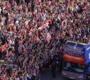 La afición rojiblanca aclama al Atlético en la fiesta por la Liga
