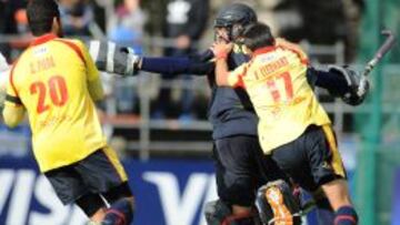 España celebra uno de sus goles en Buenos Aires.