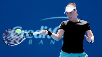 Ella Seidel, contra Emma Navarro en el Cincinnati Open.
