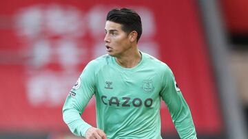 Carlo Ancelotti, DT del Everton, habló al finalizar el partido ante el Southampton, sobre la molestia que tuvo James Rodríguez en los últimos minutos