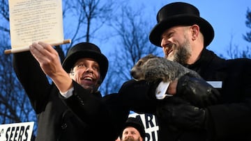 Punxsutawney Phil gives his Groundhog Day 2024 prediction