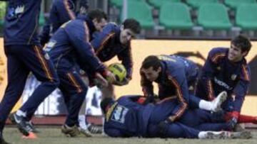 Del Bosque ensaya con los tres del Athletic y Cazorla