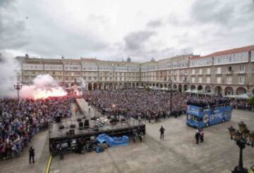 Celebración en la plaza de María Pita.