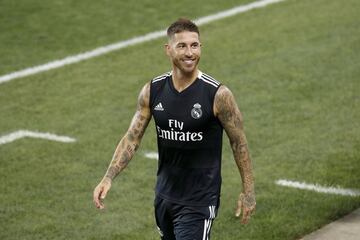 Real Madrid train at the Red Bull Arena in New Jersey