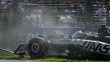 La otra toma del aparatoso accidente de Ollie Bearmanen el Gran Premio de Australia