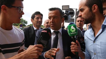 Jorge Mendes a su llegada al Juzgado en Pozuelo. 