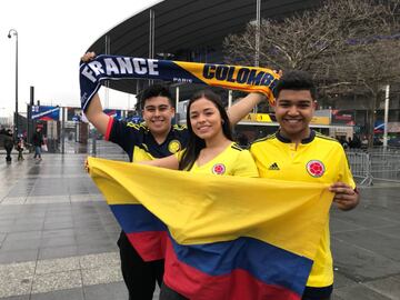 Los aficionados acompañan a Colombia para el partido amistoso ante Francia