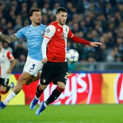 Los números de Santiago Giménez ante la Lazio en la Champions