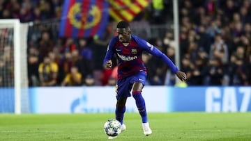 Ousmane Dembélé, en un partido de esta temporada con el Barça.