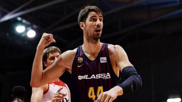 Ante Tomic se estrenó hoy como capitán del FC Barcelona siendo el máximo anotador de su equipo frente al Baxi Manresa.