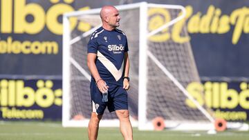 Paco López en un entrenamiento en la Ciudad Deportiva.
