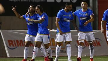 Futbol, Audax Italiano vs Huachipato.
 Vigesima novena fecha, campeonato nacional 2021.
 El jugador de Audax Italiano Gonzalo Alvarez celebra su gol contra Huachipato durante el partido de primera division realizado en el Estadio Bicentenario de La Florid