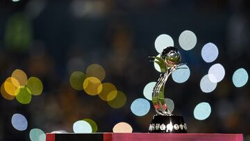 The Champion trophy during the game Tigres UANL vs Monterrey, corresponding to Final second leg round match of Torneo Apertura Grita Mexico A21 of the Liga BBVA MX Femenil, at Universitario Stadium, on December 20, 2021.

<br><br>

Trofeo de Campeon durante el partido Tigres UANL vs Monterrey, correspondiente al partido de vuelta de la gran final del Torneo Apertura Grita Mexico A21 de la Liga BBVA MX Femenil, en el Estadio Universitario, el 20 de Diciembre de 2021.