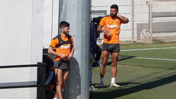 José Gayà, en la sesión de esta mañana.