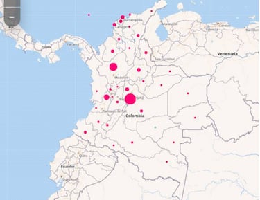 Mapa de casos y muertes por coronavirus por departamentos en Colombia: hoy, 22 de octubre