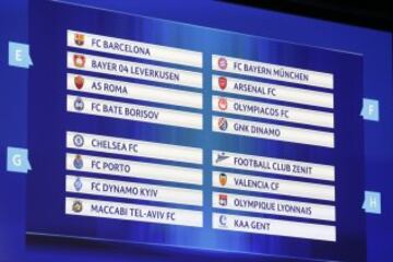 Los grupos E, F, G y H.