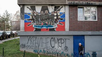 A mural depicting Wagner private military group in seen on a residential building in Belgrade, Serbia, January 18, 2023. REUTERS/Marko Djurica