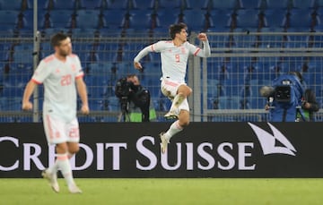 1-1. Gerard Moreno celebró el tanto del empate que marcó en el minuto 88.