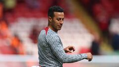 Soccer Football - Premier League - Liverpool v Nottingham Forest - Anfield, Liverpool, Britain - April 22, 2023 Liverpool's Thiago Alcantara during the warm up before the match REUTERS/Phil Noble EDITORIAL USE ONLY. No use with unauthorized audio, video, data, fixture lists, club/league logos or 'live' services. Online in-match use limited to 75 images, no video emulation. No use in betting, games or single club /league/player publications.  Please contact your account representative for further details.