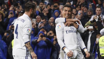 Cristiano Ronaldo celebró así el segundo gol de Real Madrid a la Real Sociedad.