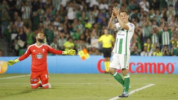 Guardado, tras una de sus asistencias ante el Celta.