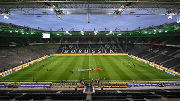El estadio del Borussia M1&oacute;nchengladbach, vac&iacute;o.