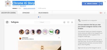 Cómo ver las Historias de Instagram en el navegador Chrome de Google