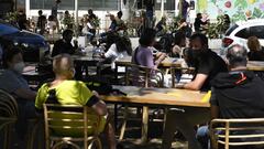 View of tables outside the restaurant of Argentine chef Narda Lepes, chosen as the best female chef in Latin America in 2020, in Buenos Aires on November 3, 2020 amid the coronavirus pandemic. - Argentina&#039;s Narda Lepes was chosen as the best woman chef in Latin America in 2020 after being the most voted by the critics who each year draw up the ranking of the 50 best chefs and restaurants in the world, according to the list released on Tuesday. (Photo by JUAN MABROMATA / AFP)