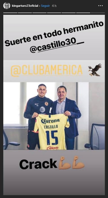 Arturo Vidal le desea suerte a Nicolás Castillo