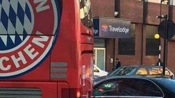Choque leve del autobús del Bayern de Múnich en Londres