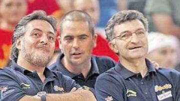 <b>LOS TÉCNICOS, POR LAS ROTACIONES. </b> Los técnicos (Pepu Hernández, Jenaro Díaz y Joan Creus) llevan días analizando a Argentina. España no cambiará su amenaza más efectiva, las rotaciones continuas, aunque se podrán hacer de otra forma.