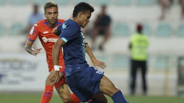 Luis Díaz durante un partido amistoso con el Porto.