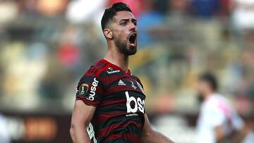 Pablo Mar&iacute; celebra el triunfo del Flamengo en la Libertadores.