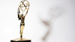 Photo of an Emmy Trophy, in Los Angeles, California, September 16, 2021. 