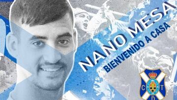 Nano Mesa con el Tenerife.