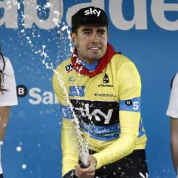 Mikel Landa, en el podio.