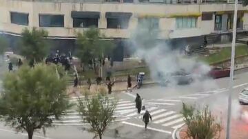 Disturbios entre hinchas de Racing y Málaga que habían “quedado para pegarse”