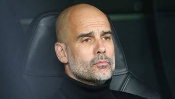 El técnico del Manchester City Pep Guardiola durante el partido contra el Real Madrid en Champions League.