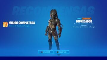 Conseguimos el skin Depredador como recompensa por completar esta misi&oacute;n