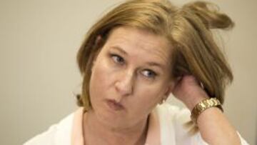 La líder del Partido Hatenúa Tzipi Livni durante una sesión en el Parlamento en Jerusalén