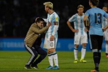 Messi asumió con tranquilidad la actitud del hincha.