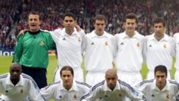 <b>SEIS DE LA NOVENA. </b>Hierro, Helguera, Figo, Zidane, Roberto Carlos y Morientes jugarán el domingo.