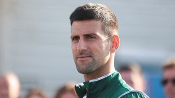 Novak Djokovic speaks during a news conference in Belgrade, Serbia February 22, 2023. REUTERS/Zorana Jevtic