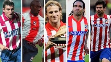 Vieri, Hasselbaink, Forl&aacute;n, Falcao y Diego Costa. 