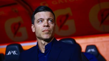 Esteban Solari head coach of Pachuca during the Play-In match between Pachuca and Pumas UNAM as part of the Liga BBVA MX, Torneo Apertura 2025 at Hidalgo Stadium, on November 20, 2025 in Pachuca, Hidalgo, Mexico.