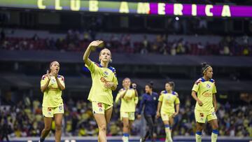  Sarah Luebbert of America during the game America vs Guadalajara, corresponding to second leg match of Semifinals the Torneo Apertura 2023 of the Liga BBVA MX Femenil, at Azteca Stadium, on November 19, 2023. 

<br><br>

Sarah Luebbert de America durante el partido America vs Guadalajara, correspondiente al partido de vuelta de Semifinales del Torneo Apertura 2023 de la Liga BBVA MX Femenil, en el Estadio Azteca, el día 19 de noviembre de 2023.