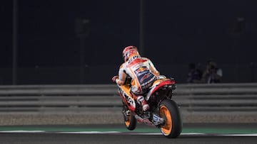 M&aacute;rquez en acci&oacute;n en Qatar.